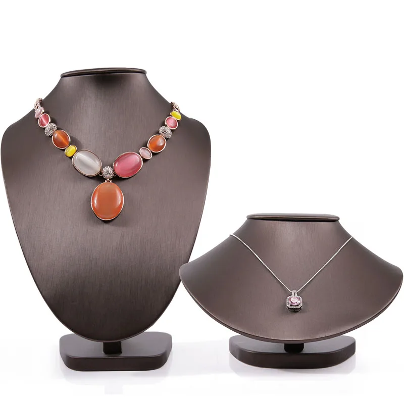 DIGU матовая модель из искусственной кожи для шеи ожерелья стенд демонстрации ювелирных изделий подвеска рамка окошко Ожерелье Бюст Ювелирные изделия