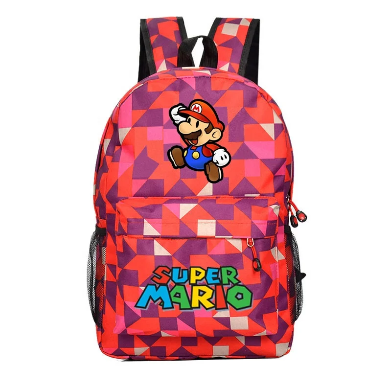 Wholesale back to school students boys fashion super mario backpack escuela game super mario mochila bolsa