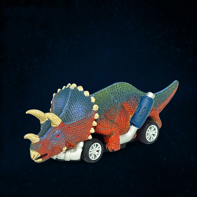 Wholesale Back Animal Vehicles Kids Dinosaur Model Mini Toy Car Mini Dinosaur Pull Back Friction Dinosaur Car Toy