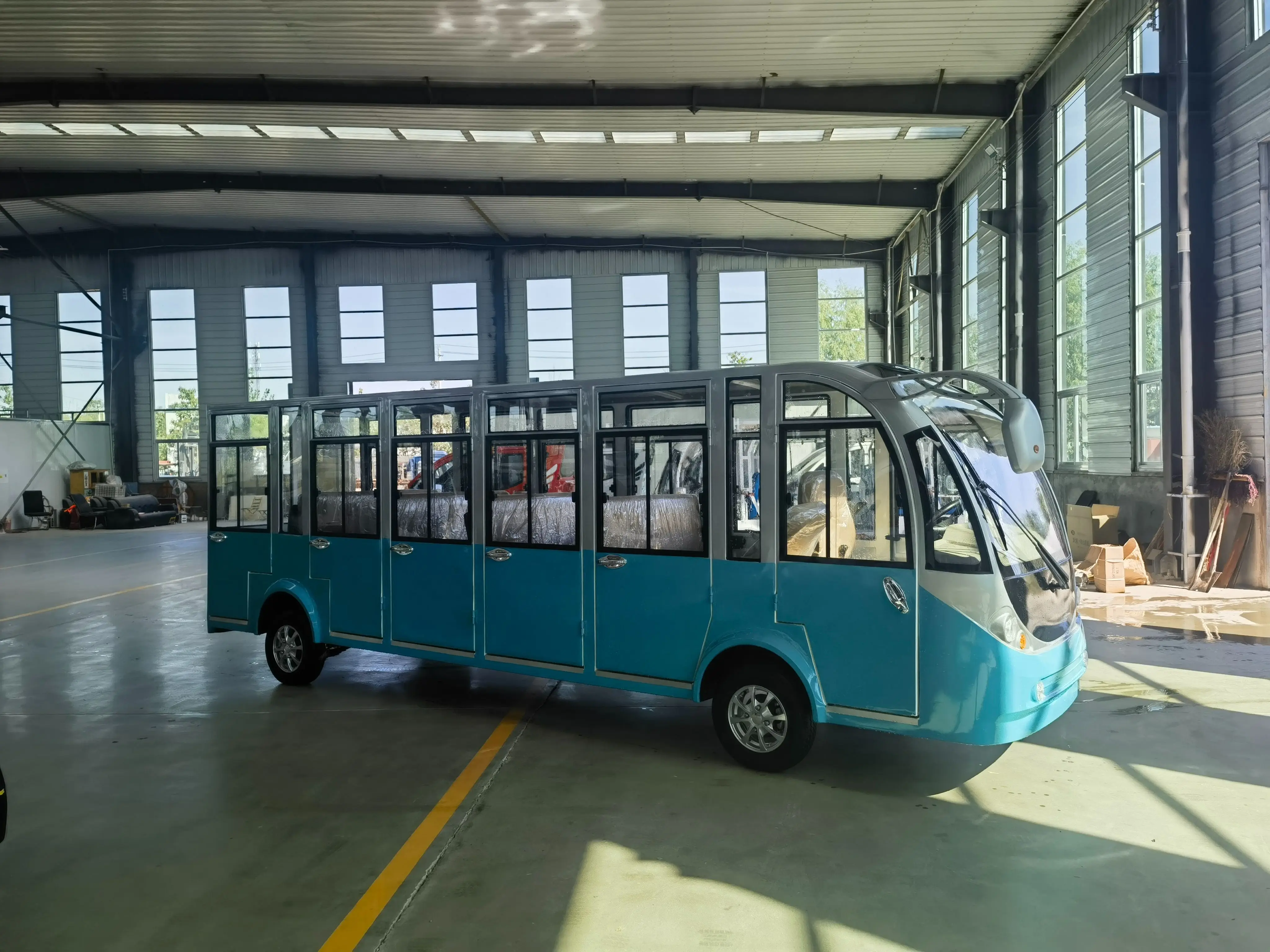 Продается как горячий cakes17-Seater Электрический экскурсионный автобус 72 В пассажирский автомобиль туристический городской шаттл курорты классический дизайн экологичный