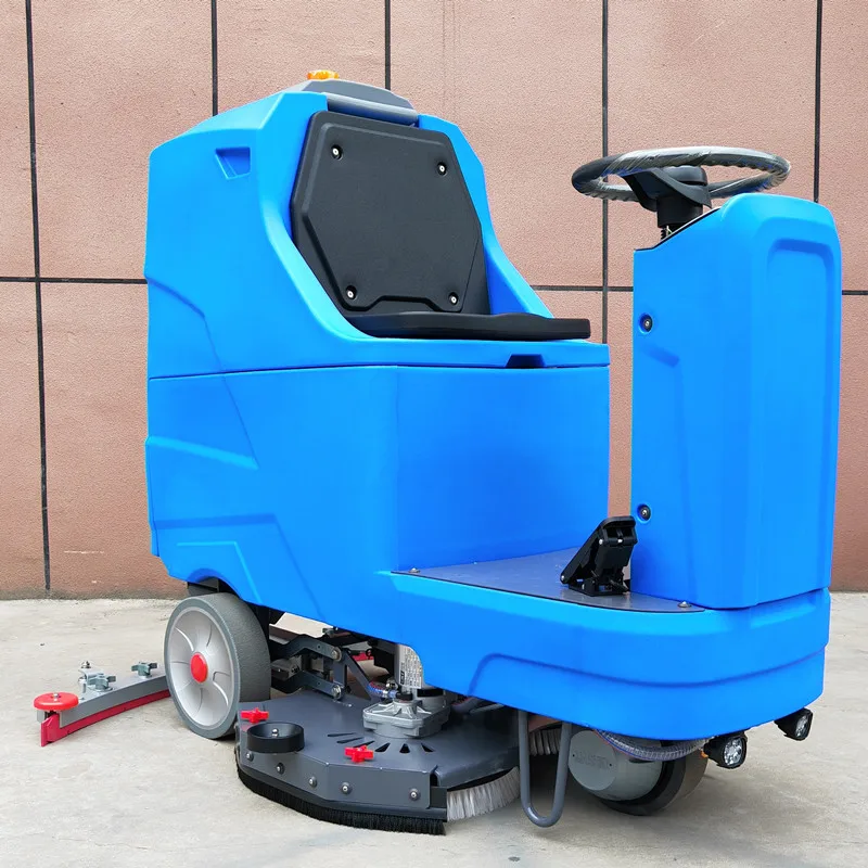 Autoscrubber Commercial battery automatic smart rubber compact ride on floor scrubber dryers cleaning machine equipment