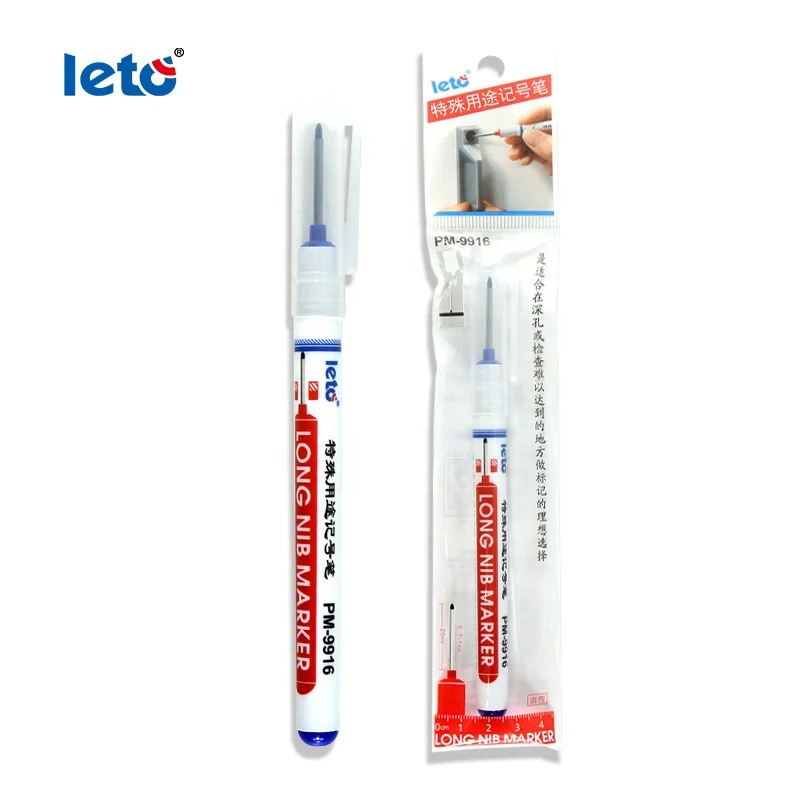 20mm waterproof long nib head deep hole perforating pen permanent marker for woodworking tools