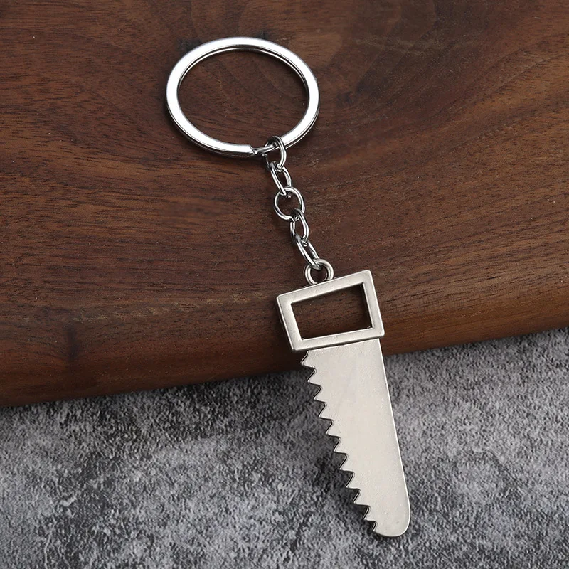 Wholesale Wrench Key Chain Practical Metal Hammer Pliers Blank Metal Custom Square Sublimation Zinc Alloy Keychain