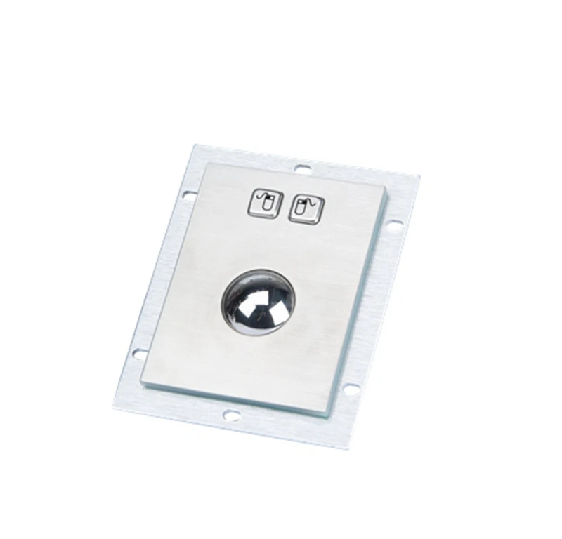 Stainless Steel Material Panel mount 38mm industrial mouse buttons Explosion-proof trackball