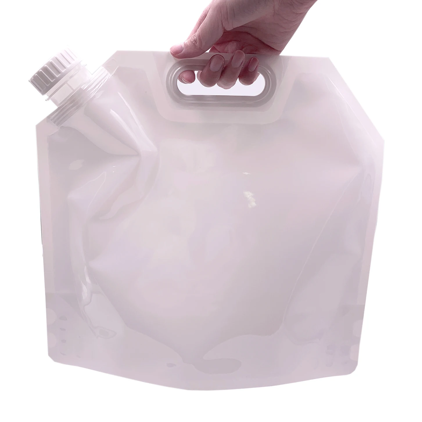 Beverage White Spout Pouch One Gallon BPA-Free Emergency Plastic Stand Up Water Bag Container