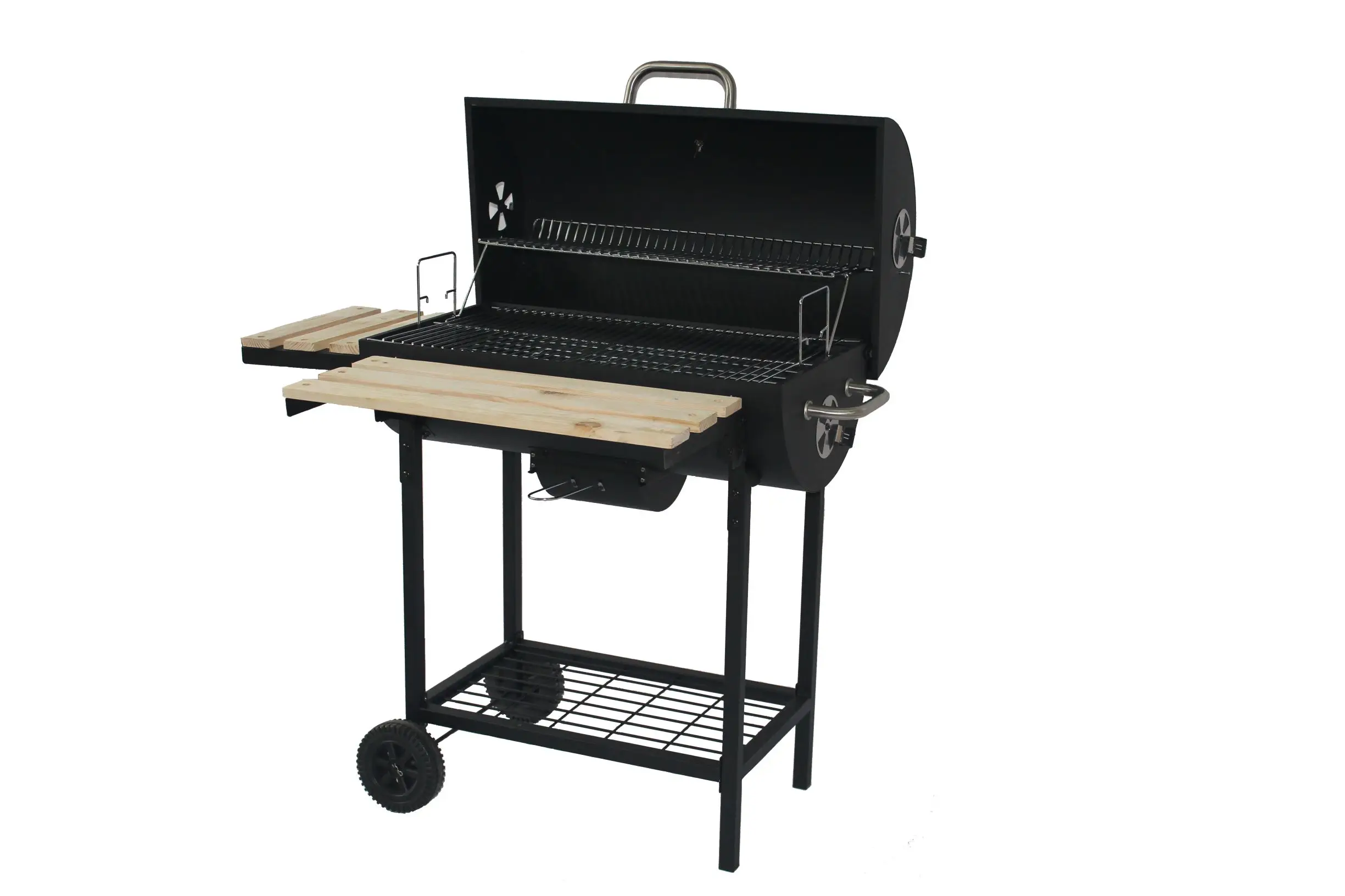 
Modern high quality portable outdoor rack with trolley picnic gravity charcoal bbq grill 