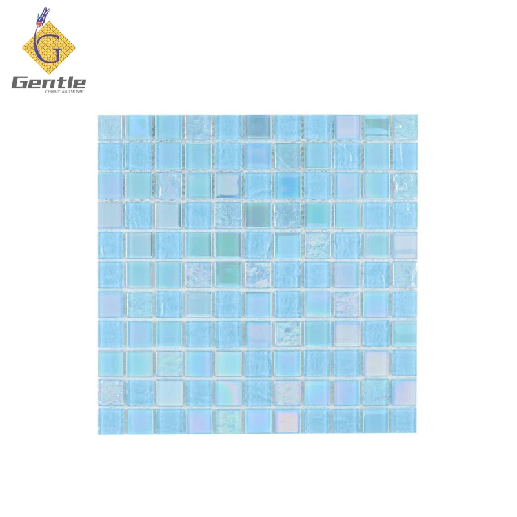 25*25 MM Wall decoration light blue swimming pool tile rainbow colorful mosaic (1600507814115)