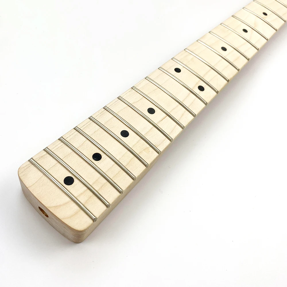 Custom 22 Frets 9.5 Inch Radius Paddle Headstock ST TL Electric Guitar Neck Unfinished Maple Neck
