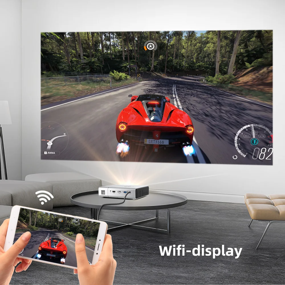 Оптовая продажа с фабрики bintek U50Pro мини DLP проектор 3D 4K Smart Android Wifi мобильный для домашнего кинотеатра двигаться