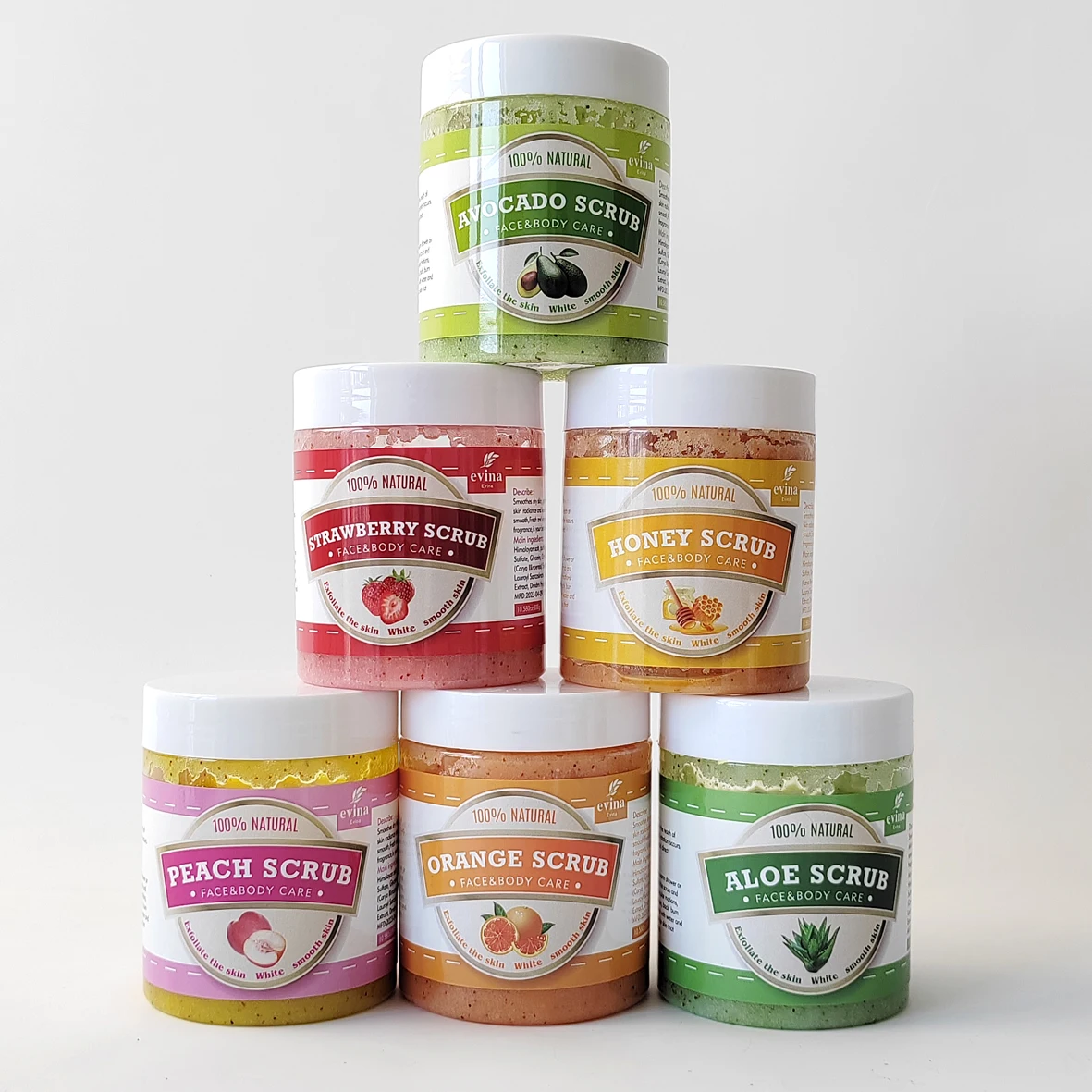 Private Label Whitening Exfoliating Moisturizing Lightening Natural Coffee Sugar Body Scrub