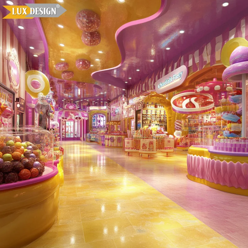 Sweets Chocolate Candy Shop Interior Design Candy Kiosk for Shopping Mall