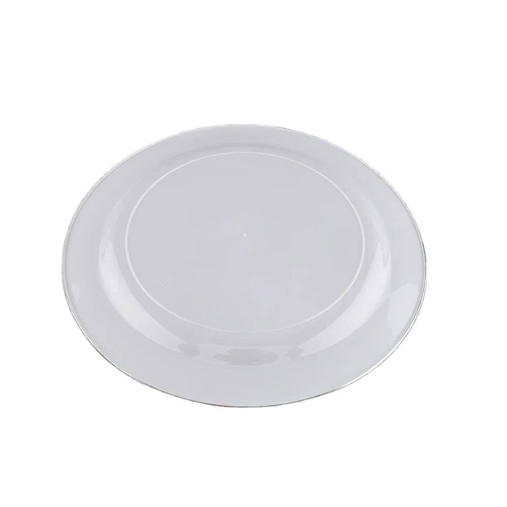 Competitive price wholesale cheap custom silver plated wedding pie food dish camping plastic disposable plate
