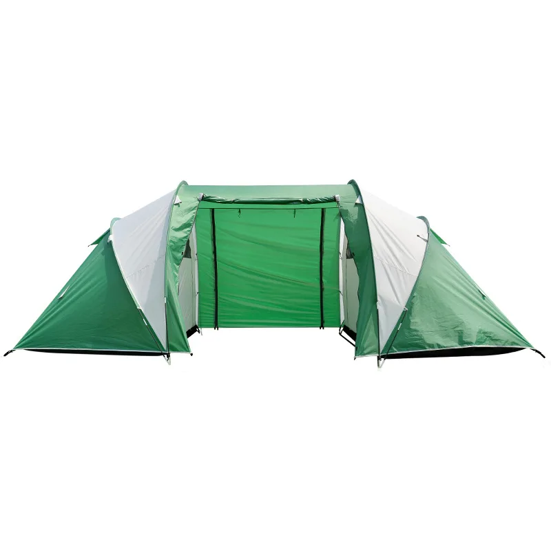 Tunnel Family Tent Outdoor Family Camping Ultralight double layer Rainproof Large Space 2 room 8 Persons Camping Tent