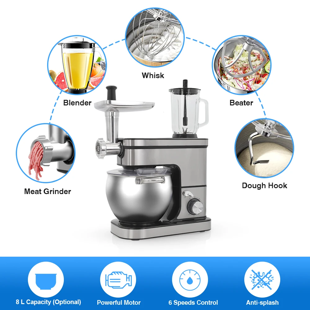 Optional 3 in 1 Multi-function Stainless Steel Housing Food Powder Mixer Industrial Mixer Food Dough Mixer For OEM Factory
