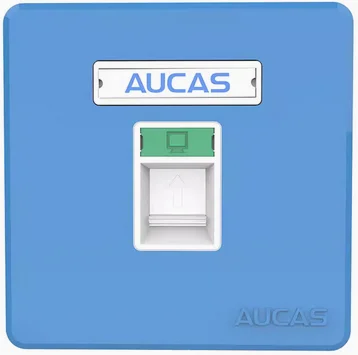 Standard keystone jack fit to colorful Faceplate RJ45 Cat5e Cat6 Cat7  Lan Cable 1 Port 2 ports coupler Wall Plate