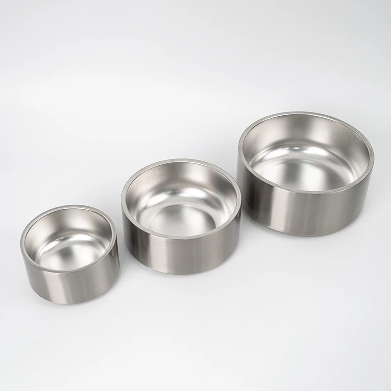 BPA Free Food Grade 304 Stainless Steel Dog Bowl 18oz 32oz 64oz Non-Slip Travel Pets Feeder Bowl
