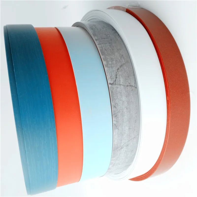 Factory White solid color 22mm  Tapacantos Furniture  edge banding tape pvc for furniture