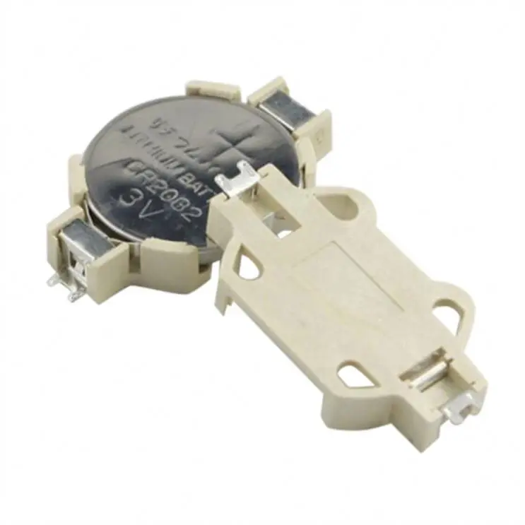 Button CR2032 2450 2477 1220 lithium battery holder case/mount/socket with diy powerbank modulefor rechargeable battery charging