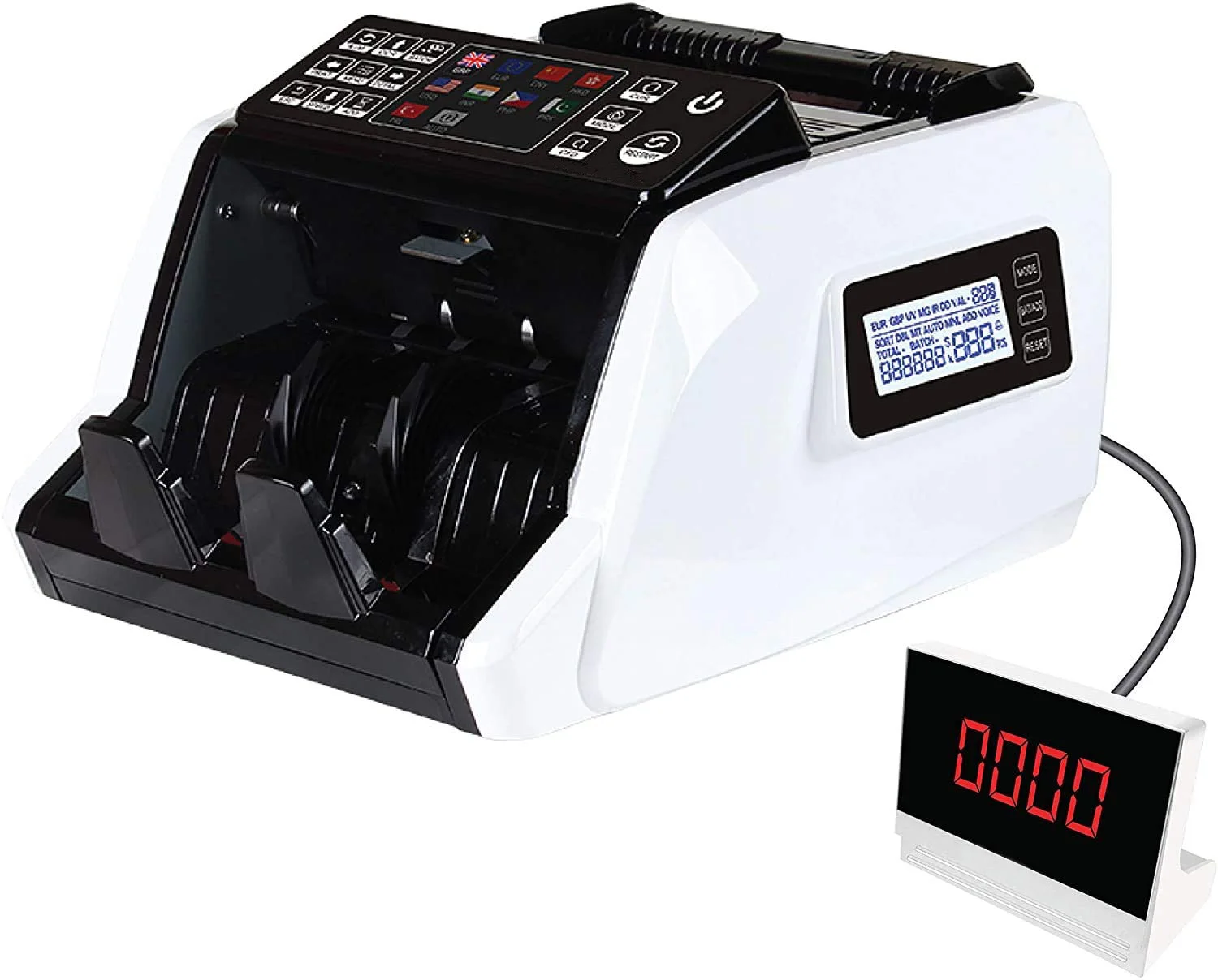 AL-910 Dual CIS Banknote Sorter Fitness Mix Value Money Counter Counterfeit Bill Counter