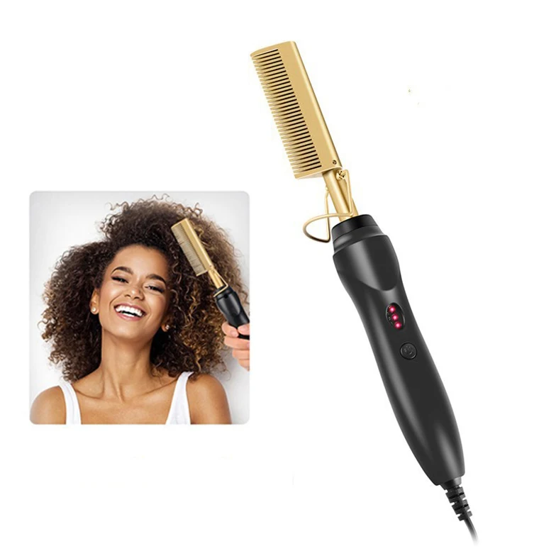 
Most Popular 500 Degrees Flat Iron Heated Hotcombs And Curlin Private Label Fast Hair Straightener Pressing Electric Hot Comb 