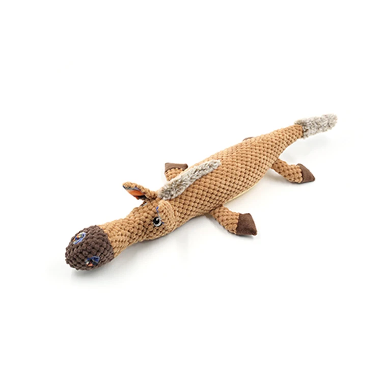 
Dog products wholesale corn kernels curve brown horse dog squeaky chew toys interactive puzzle game dog toys 