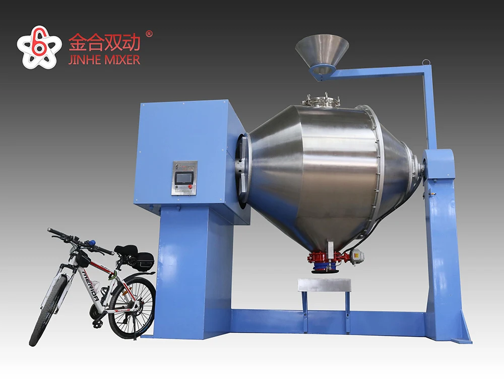 JINHE BRAND zhengzhou 3d tumbler drum double motion New Patent Hot  industrial food mixers