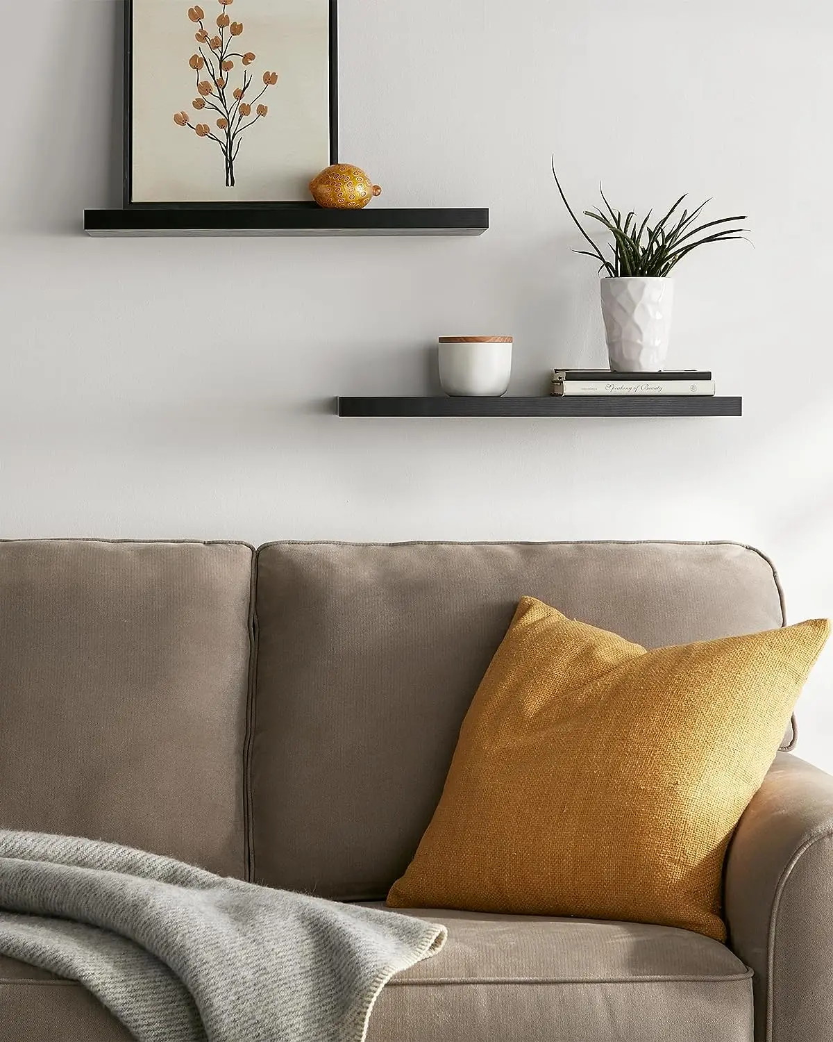 Floating Shelves, Wall Mounted Rustic Wood Shelves for Bathroom, Bedroom, Living Room