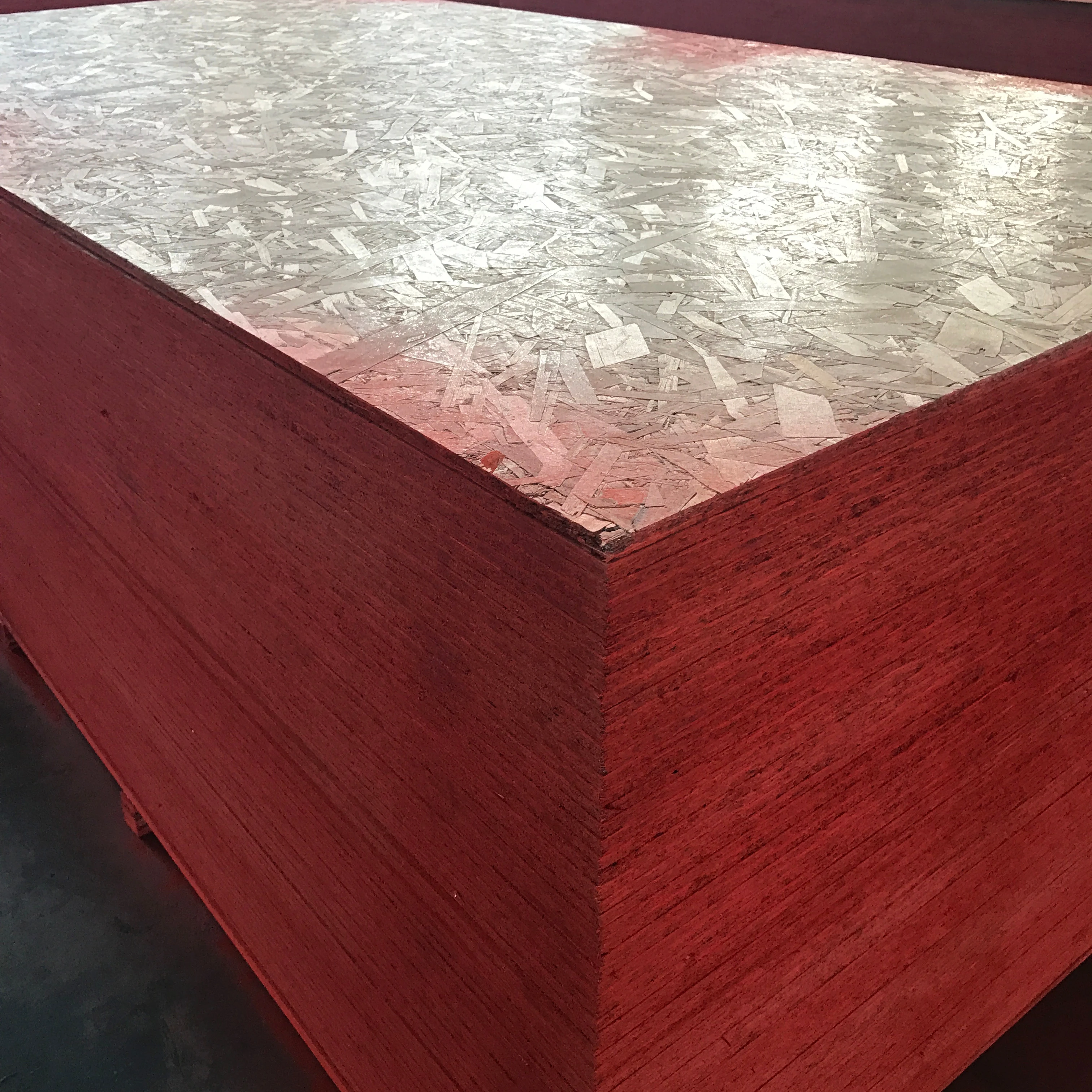 Oriented Strand Board (OSB) Used for floor fecking and wall/roof sheathing