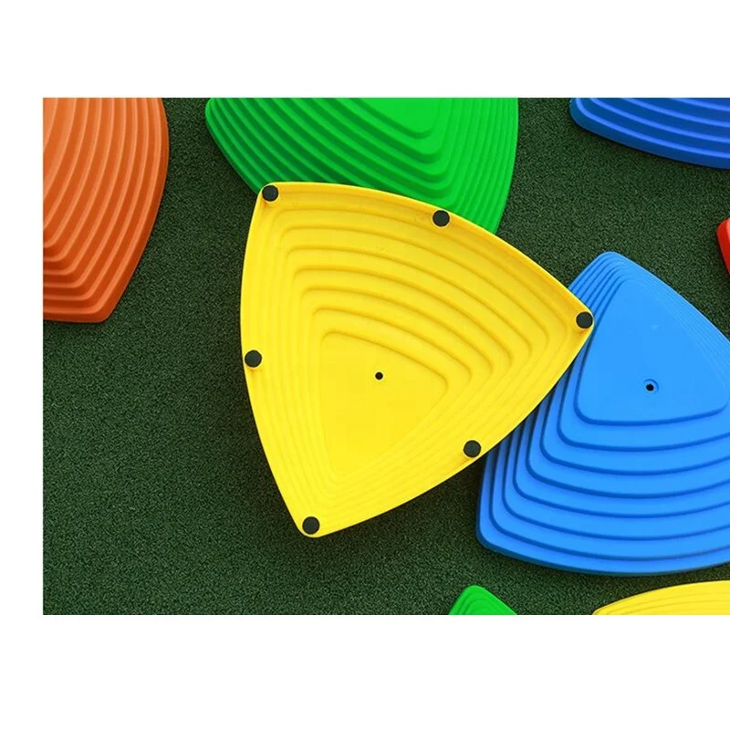 Children plastic river stones kids plastic stepping stones set of 11 pieces