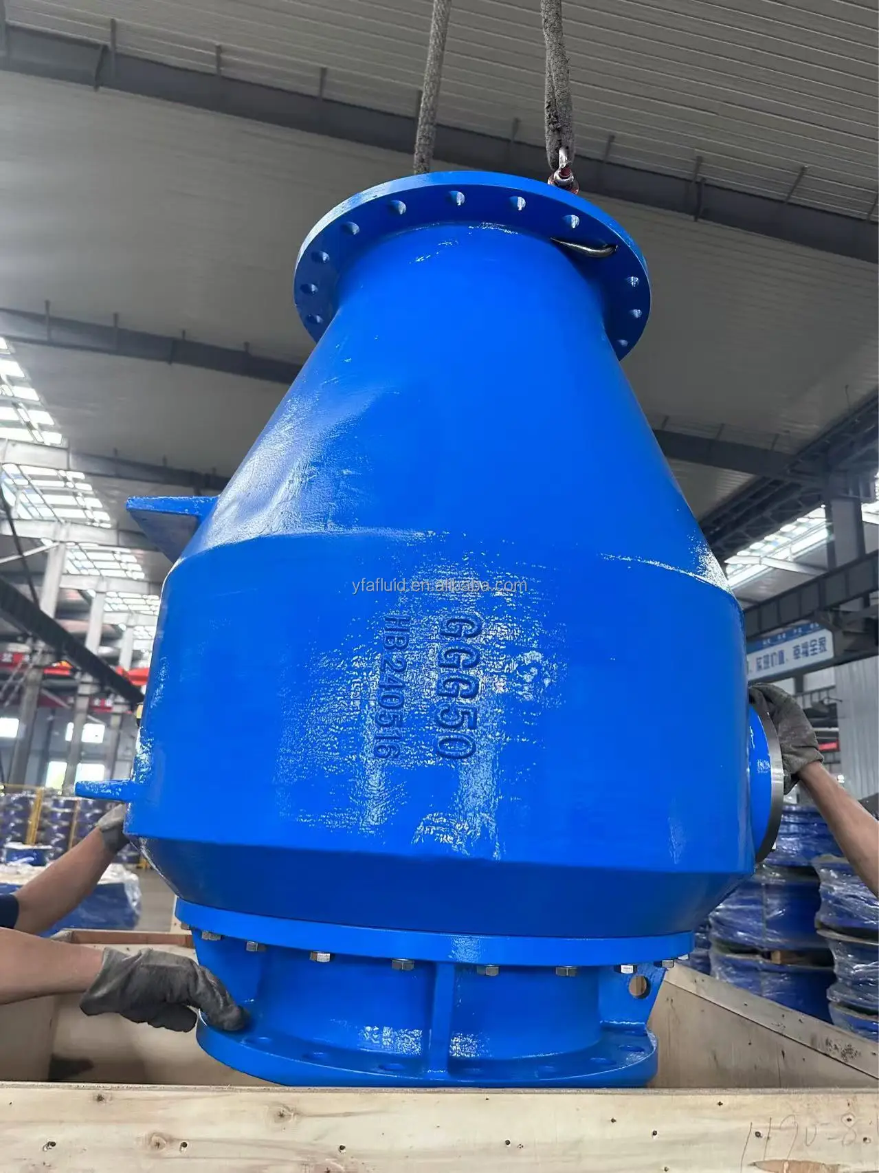 YFA 641/13-002 DN 350 - 500mm PN25 Ductile Iron SINGLE DOOR Gunmetal Seat Ring RECOIL CHECK VALVE With AISI431 Hing Pin