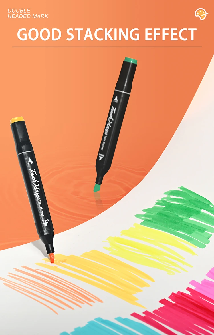 In Stock 120 Colors Dual Tip Sketch Paint Art Markers Alcohol Markers for Drawing