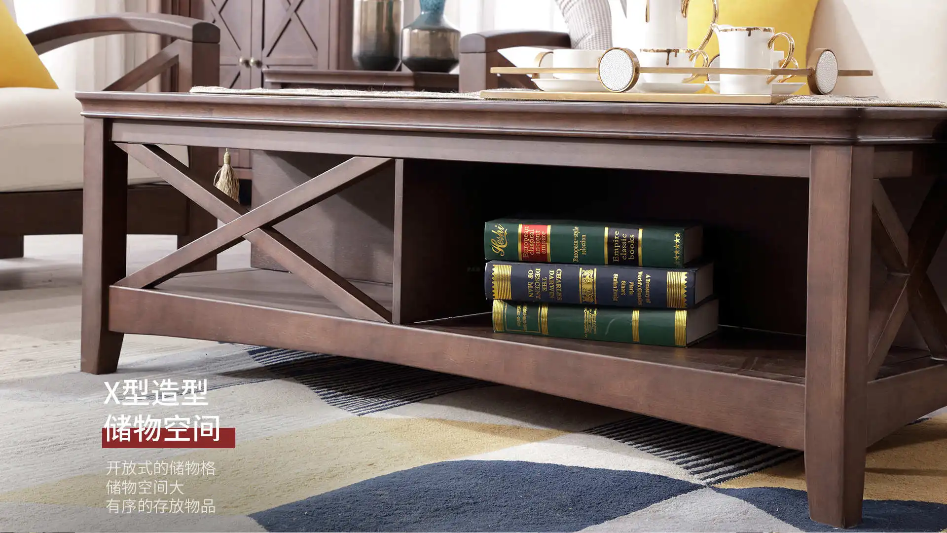 American coffee table coffee table Modern luxury living room home furniture cafe