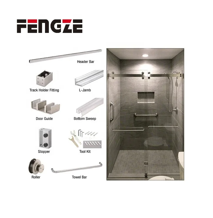 Fengze DELUXE 180 градусов кембриджская серия двухдверная обводная раздвижная дверь для душа