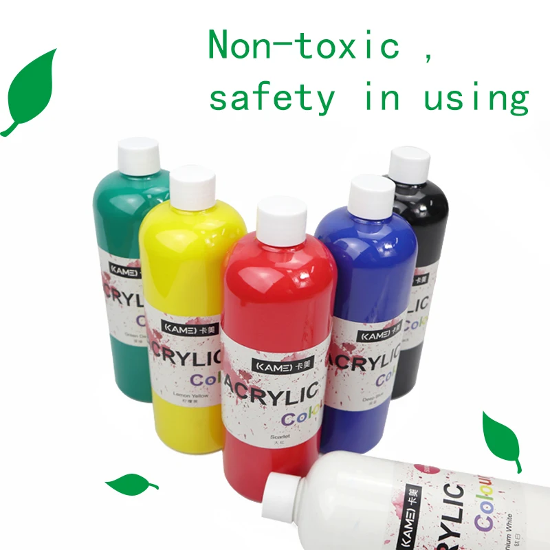 Оптовая продажа, Высококачественная большая бутылка акриловой краски KAMEI 500 мл для художников