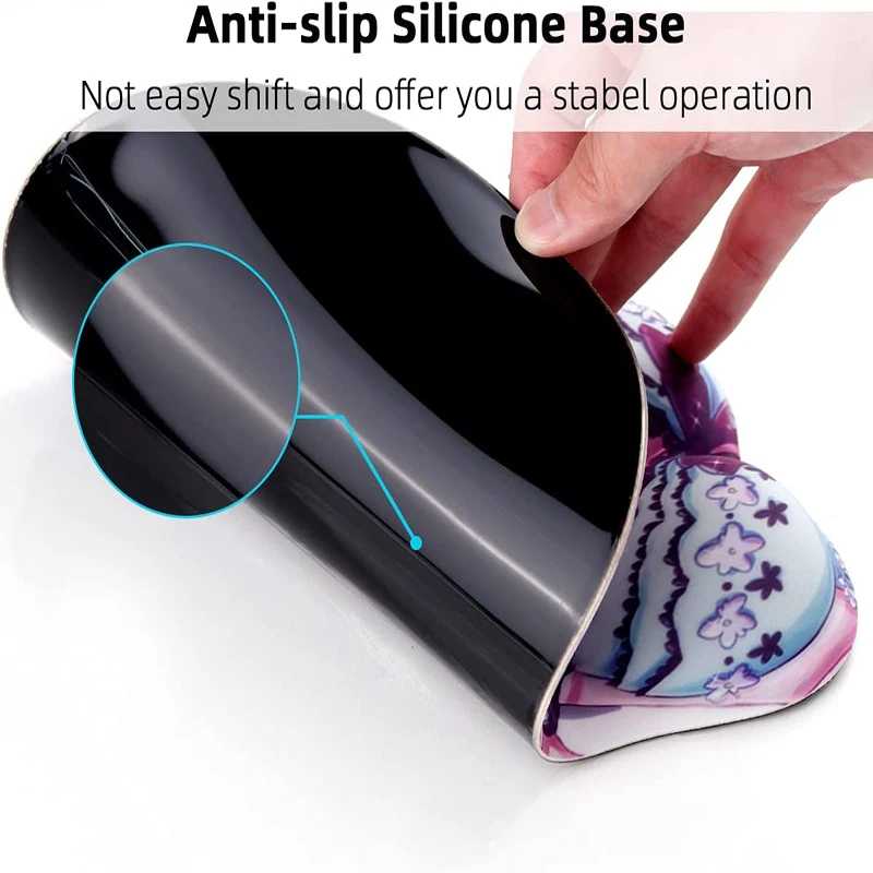 Wholesale Anti Slip Silicone Base Ergonomic Design Custom 3D Mousepad