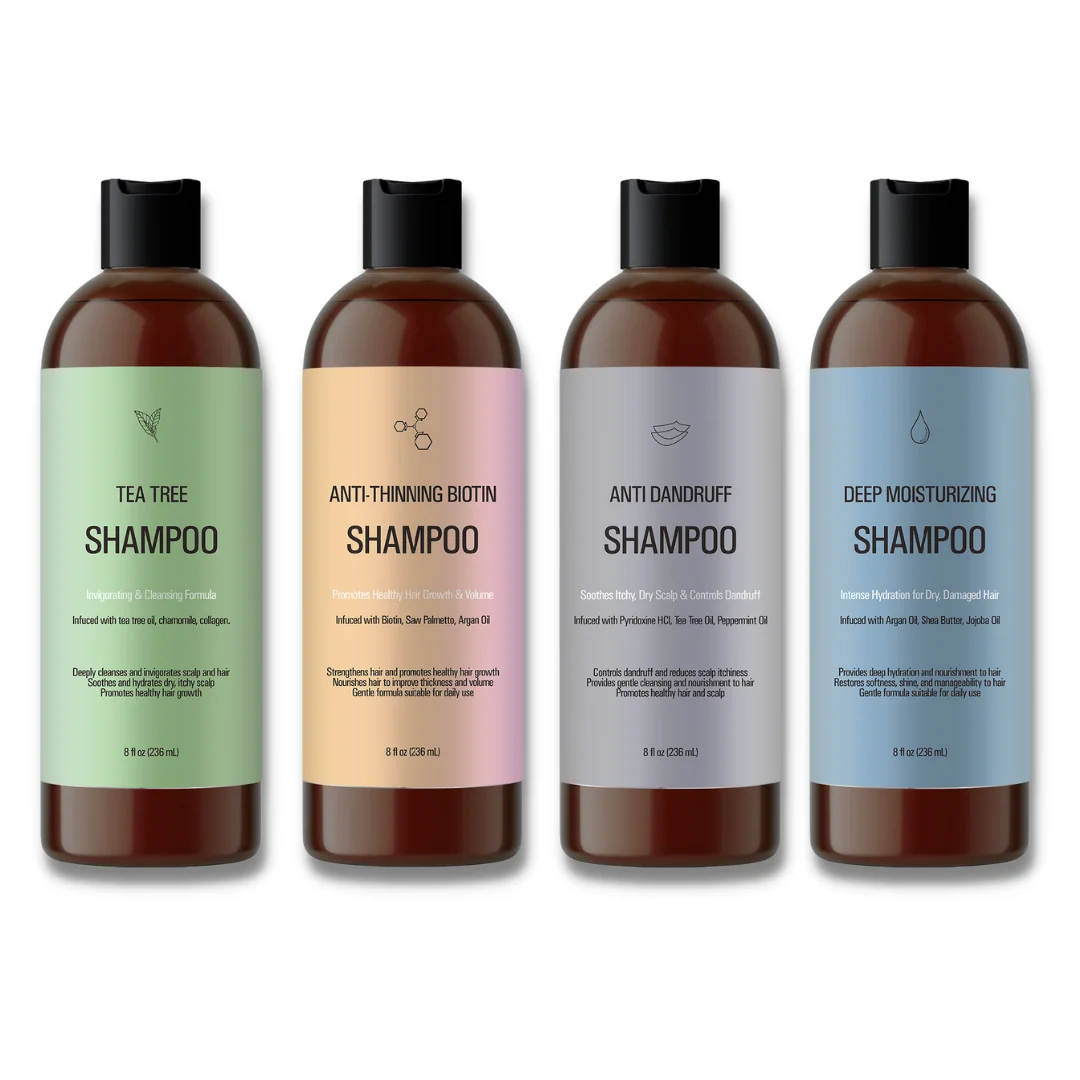 Natural Organic Private Label Hair Growth Moisture Shampoo Argan Oil & Tea Tree Oil Shampoo and Conditioner Set