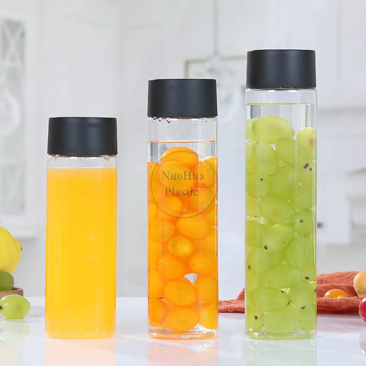 Round Shape Juice bottle 400ml 500ml 600ml Pet Beverage Transparent Plastic Juice Bottle for juice business