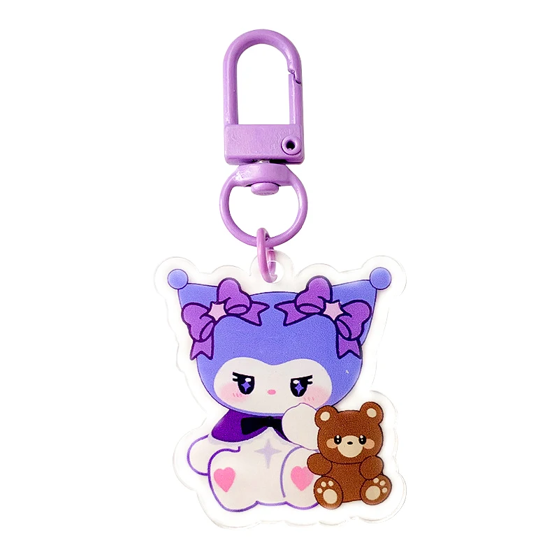 High Quality Plastic Keychain Ring Holder Charm Accessories Keychain
