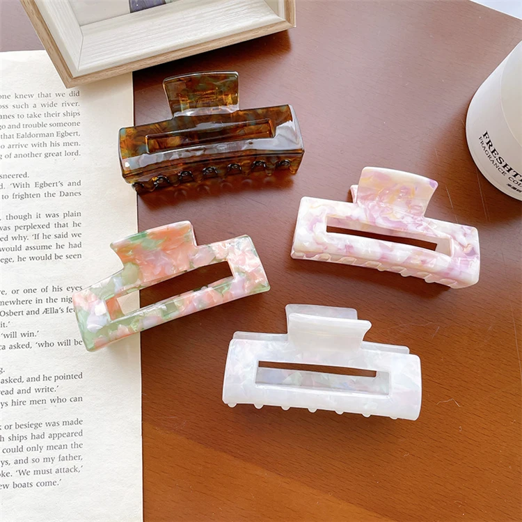 Hot Selling 2022 New Fashion Korean Hair Accessories Custom Cellulose Acetate Hair Claw Clip