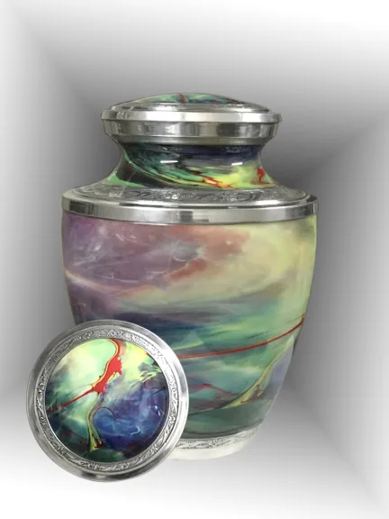 Готовая наклейка с изображением морского дна ручной резкой и эмалированной кремацией/урной