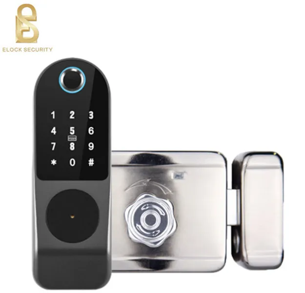 Беспроводной дверной смарт-замок Tuya с дистанционным управлением, легкая установка, со сканером отпечатков пальцев, стеклянный замок