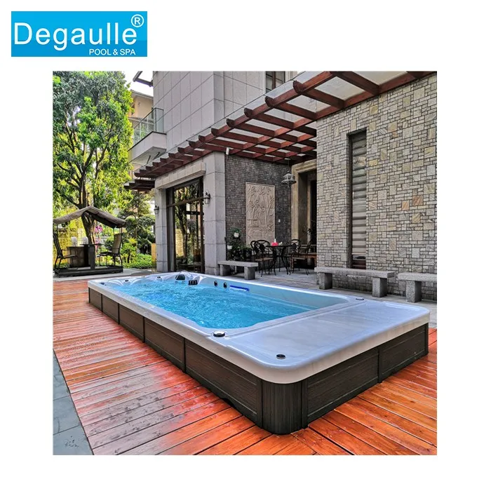 Degaulle Infinity Edge Pool Swim Spa for Sale Rooftop Infinity Pool with Endless Pool Jet