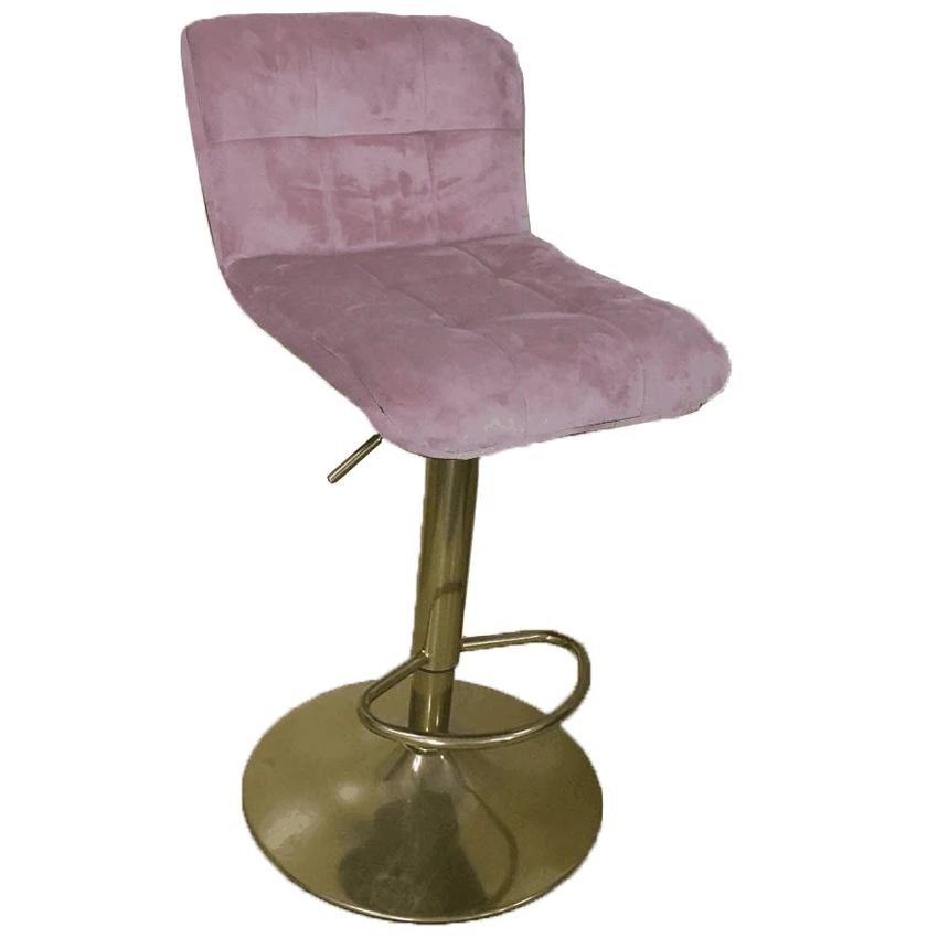 Modern velvet PU Leather Seat Swivel Bar Stool