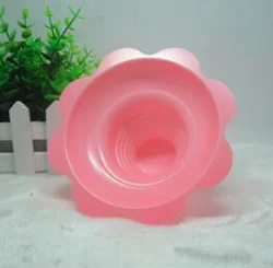 Custom Logo Disposable Flower Shape PinK Green PET 4OZ 8OZ 12OZ Shaved Ice Cup