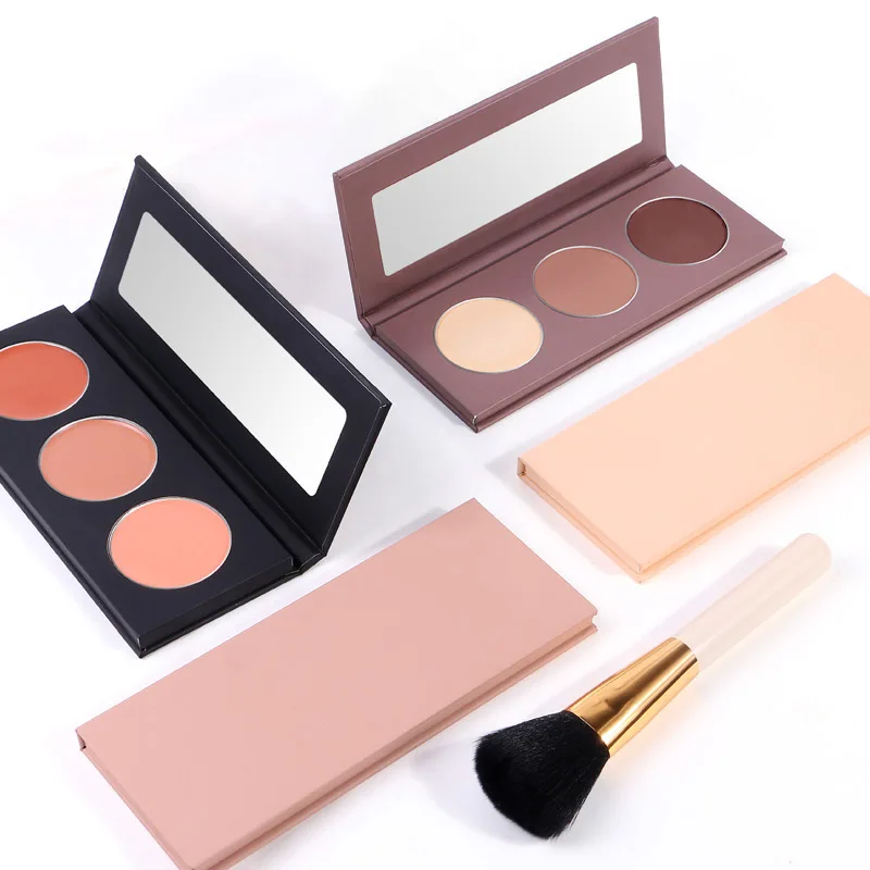 Vegan cosmetics Wholesale OEM DIY Contour Blush Highlighter palette High Quality Long lasting Blush Highlight powder Palette