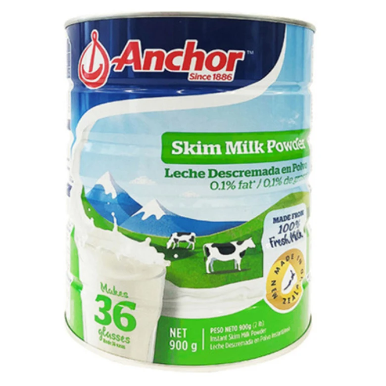 Anchor Skim Milk Powder 900g Can Health Instant Fat Free Full Cream New Zealand Skimmed Powder Milk For Sale