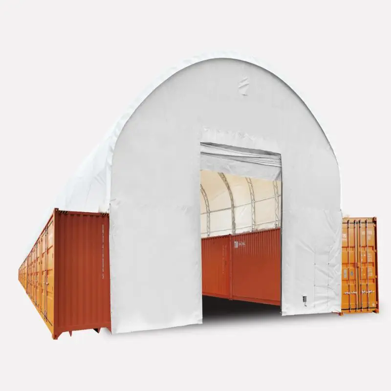 20ft 40ft 70ft Fabric Container Tent Shelter Dome Industrial Outdoor Waterproof Storage Container Shelter Storage Shed