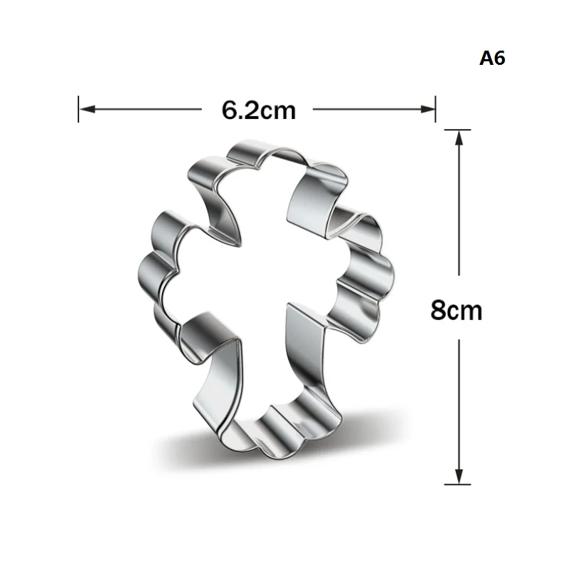 Easter series stainless steel holy cross cookie cutter cake biscuit mold