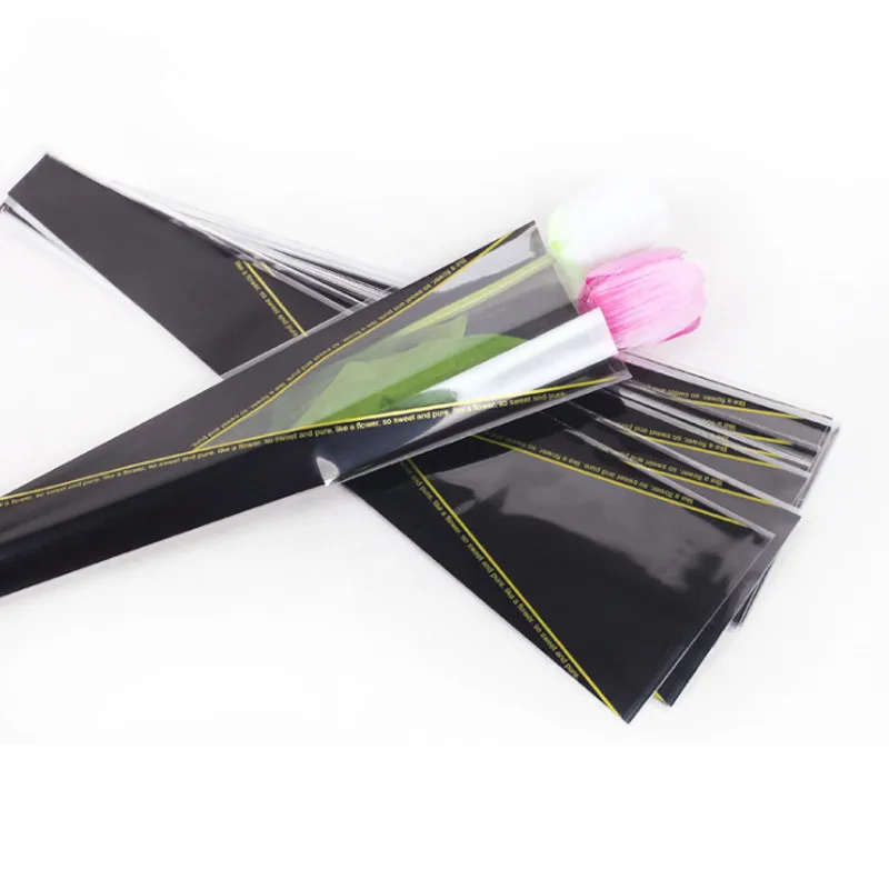 Korean Flower Packaging Bouquet Floral Packaging Material Flower Sleeve Bronzing Lace Fresh Flower Single Branch Bag