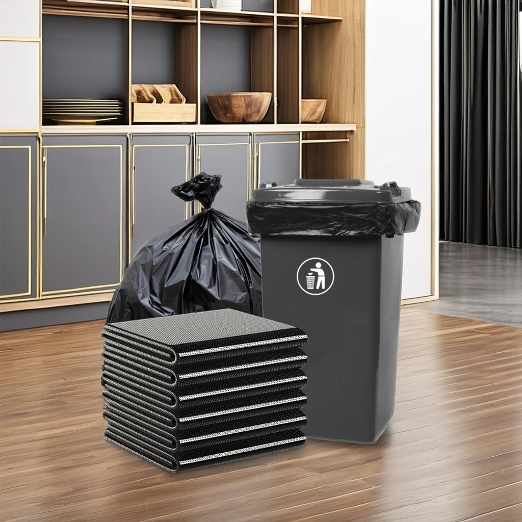 Customized Logo 90*110cm 20 microns 19g HDPE Plastic Zipper Trash Bag Secure for Household Use in Food Packaging Clothing